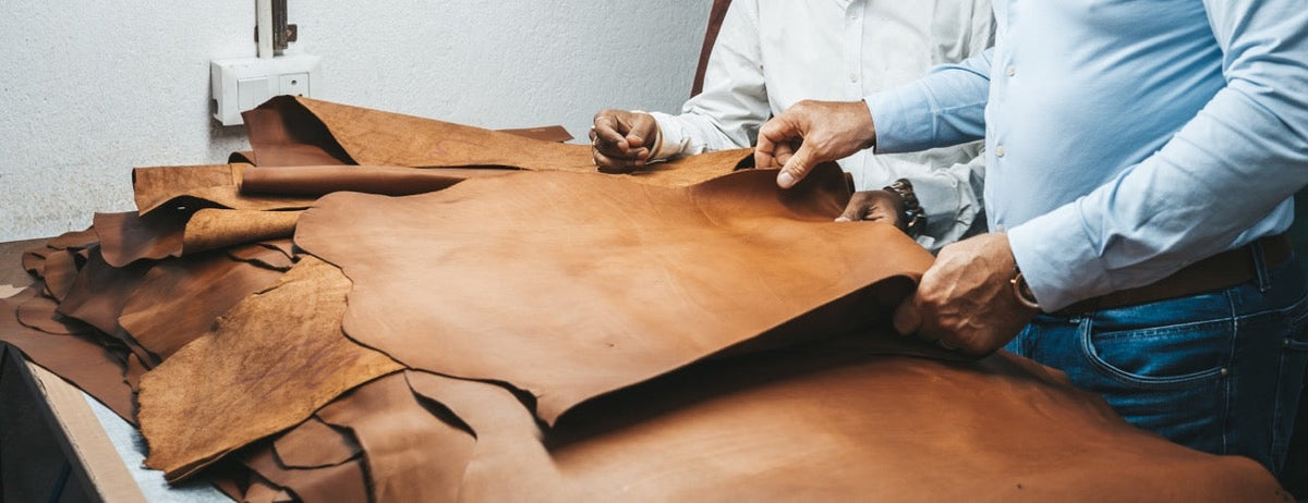 Where does the leather of The Chesterfield Brand come from?