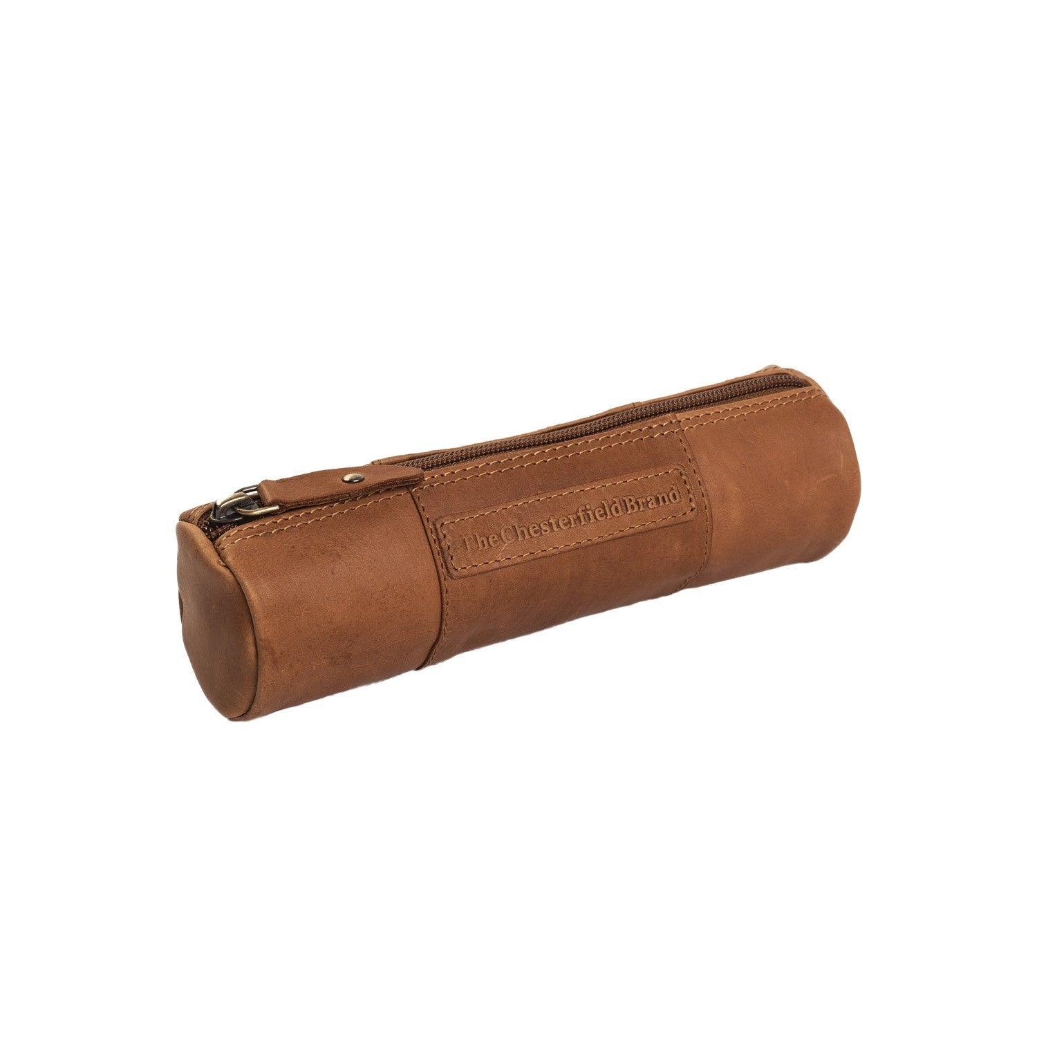 Trousse à Stylos en Cuir Cognac Lea