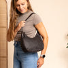 Leather Shoulder Bag Brown Alexandria