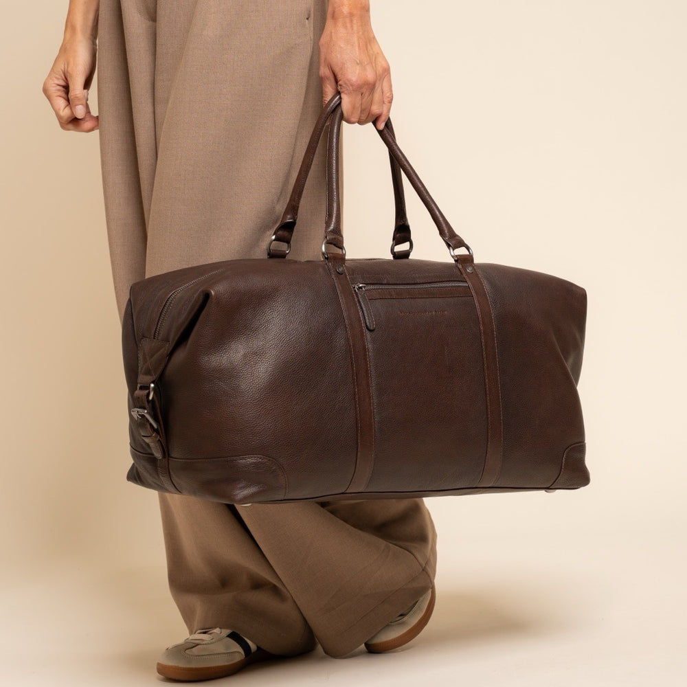 Sac Week-end en Cuir Marron Amaris