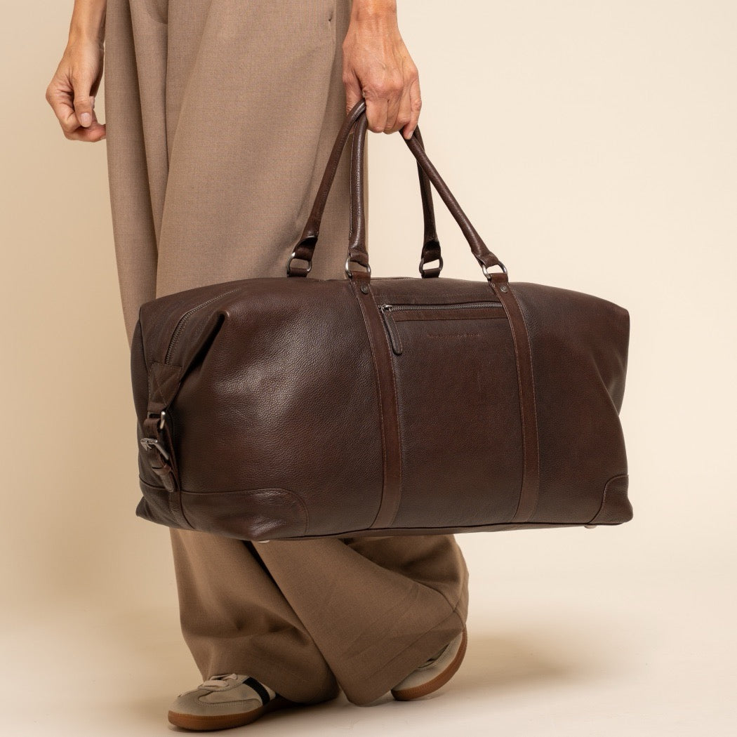 Sac Week-end en Cuir Marron Amaris