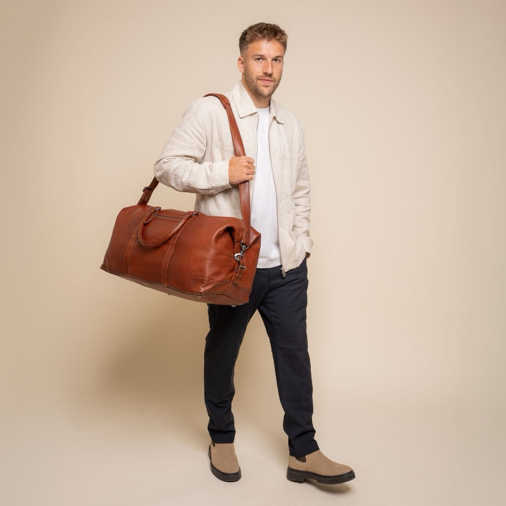 Sac Week-end en Cuir Cognac Amaris