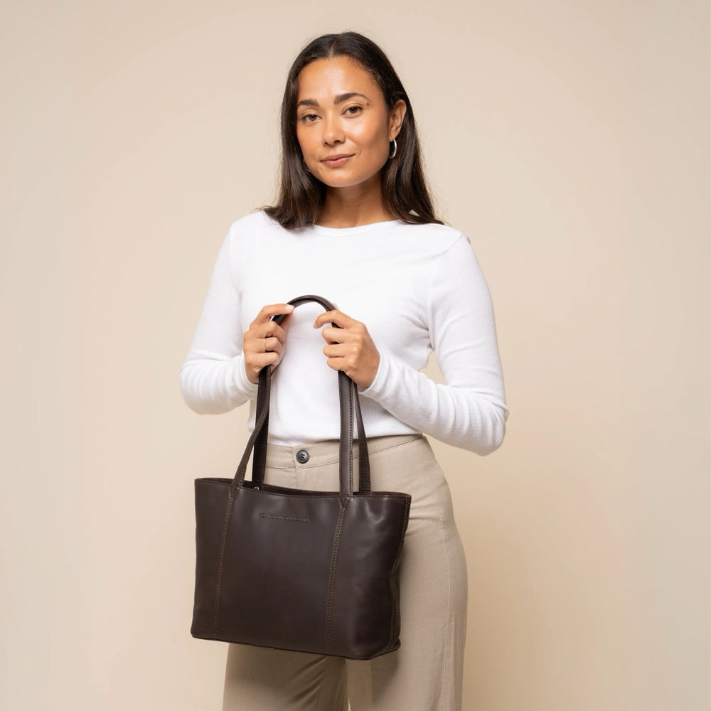 Sac Cabas en Cuir Marron Anira