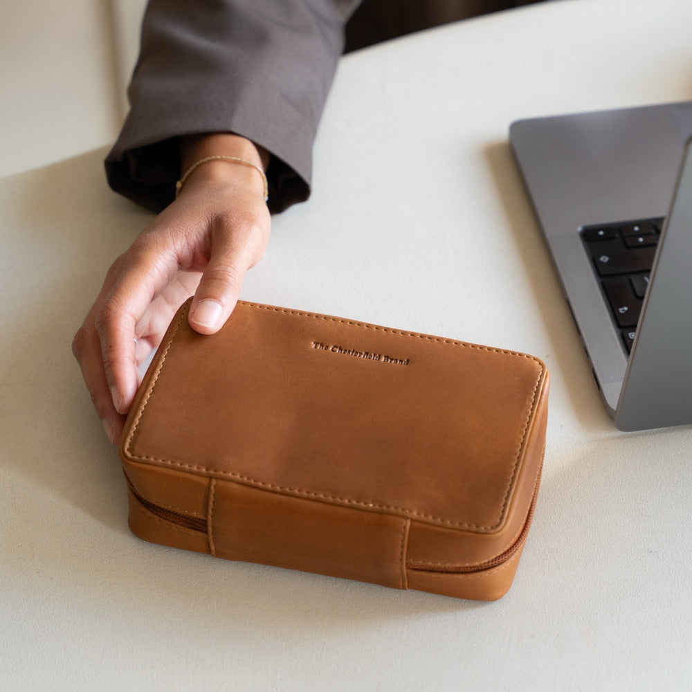 Leder Tech-Organizer Cognac Ardan