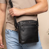 Leather Shoulder Bag Black Arnhem