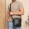 Leather Shoulder Bag Black Arnhem