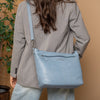 Leather Shoulder Bag Sky Blue Astero