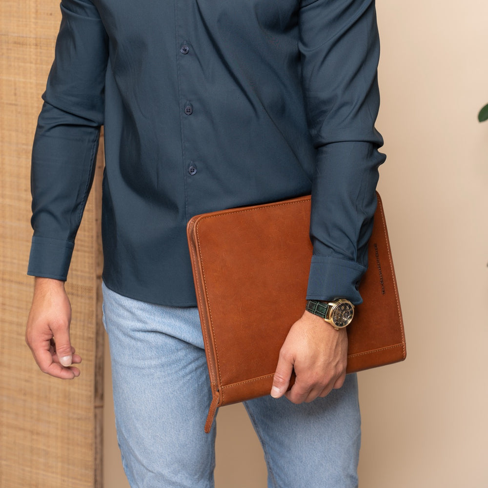Leather Portfolio Cognac Barnet
