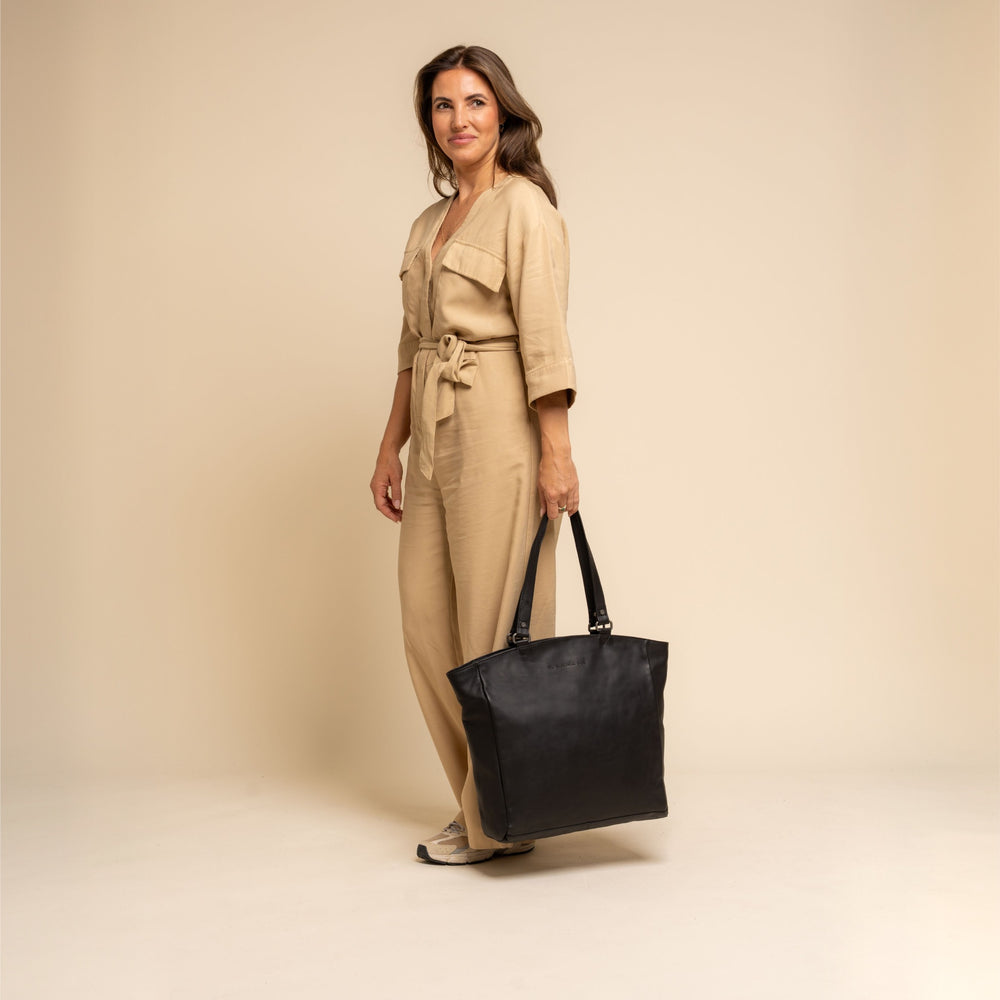 Leder Shopper Schwarz Berlin