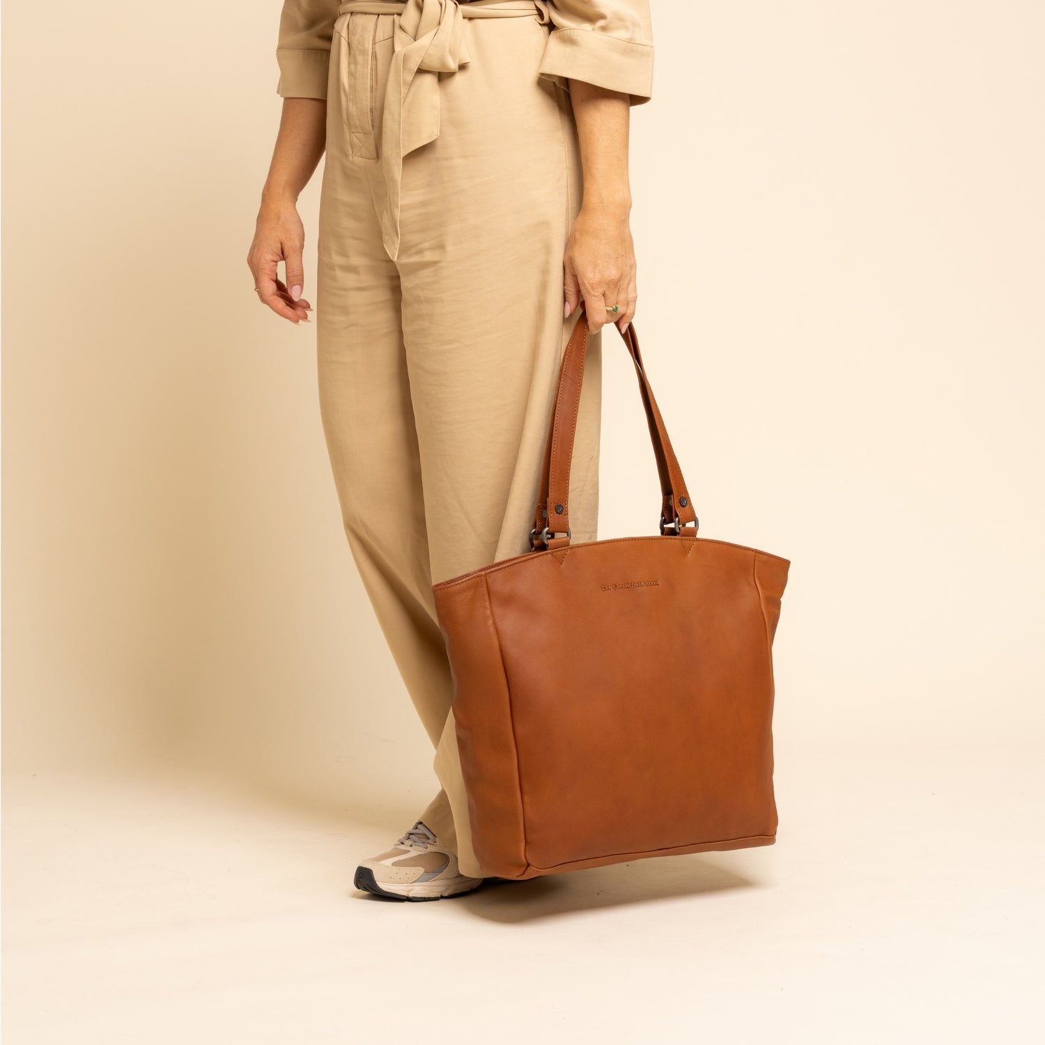 Leather Tote Bag Cognac Berlin