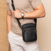 Leather Shoulder Bag Black Birmingham