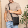 Leather Shoulder Bag Black Bodin