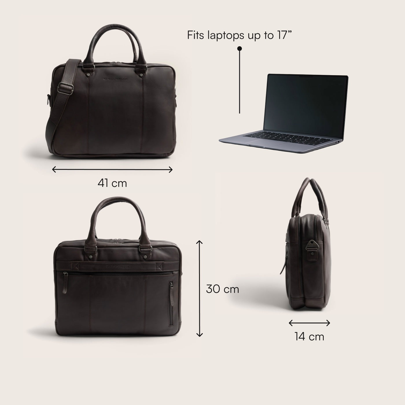 Leren Laptoptas Bruin Boston