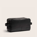 Leder Kulturtasche Schwarz Stacey
