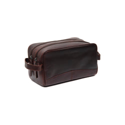 Giftset Leren Toilettas Bruin Stacey met Rituals Doucheschuim