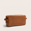 Trousse de Toilette en Cuir Cognac Stefan