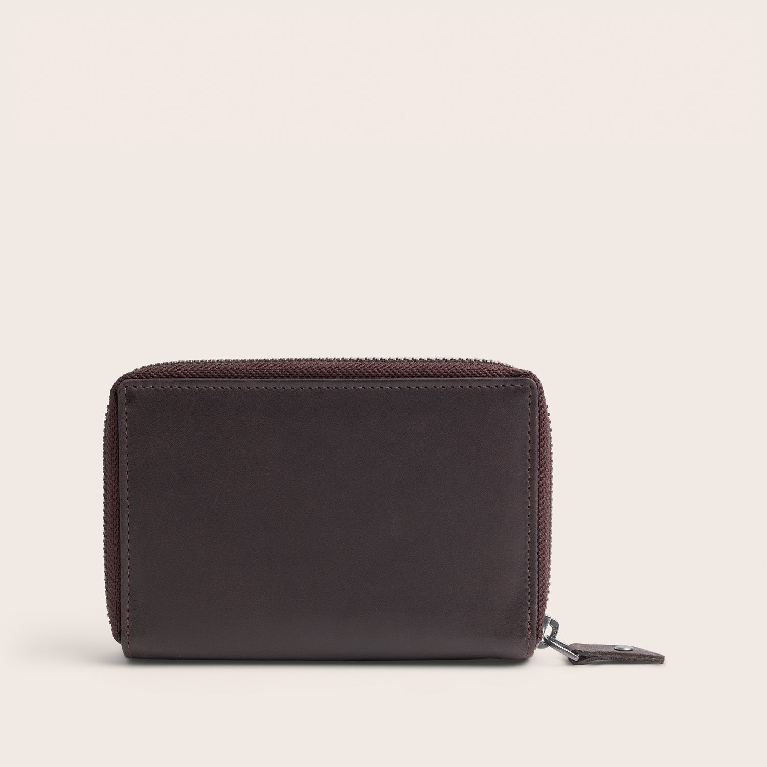 Leather Wallet Brown Ascot, back view