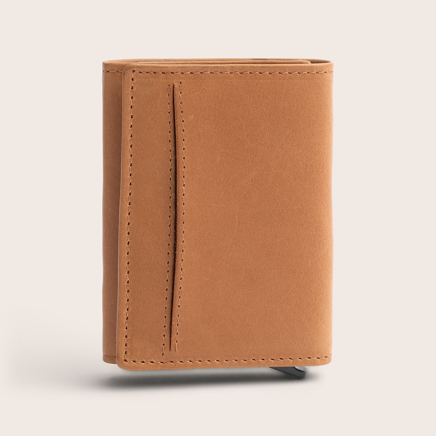 Leather Card Holder Cognac Lancaster, back view