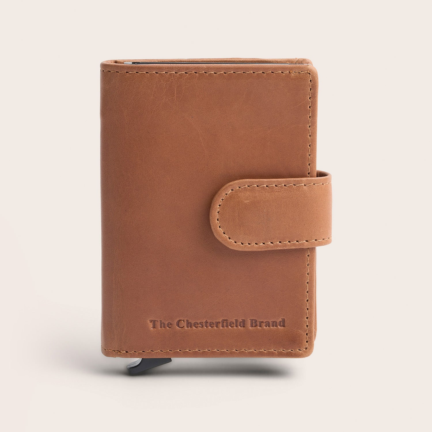 Leder Kartenetui Cognac Loughton, Vorderansicht