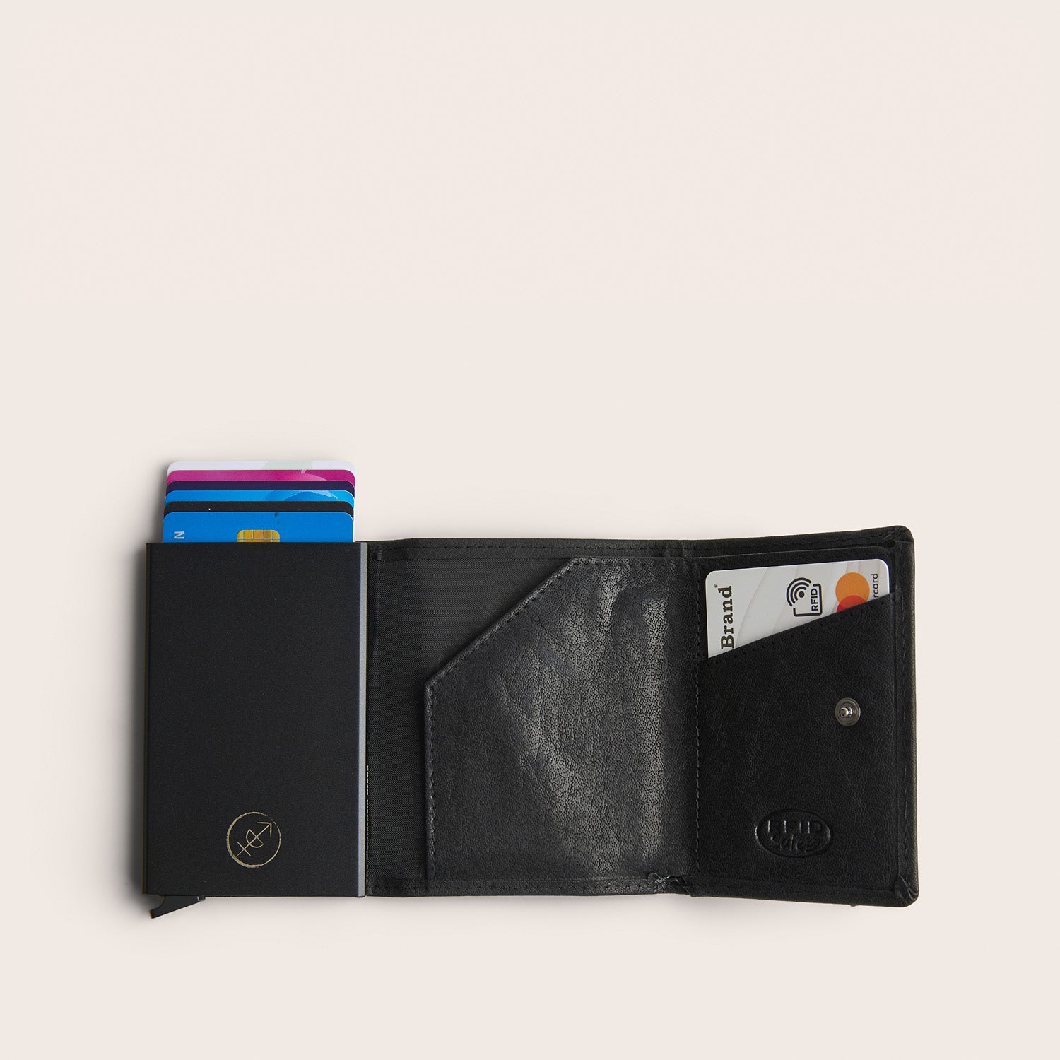 Porte-cartes en Cuir Noir Paris