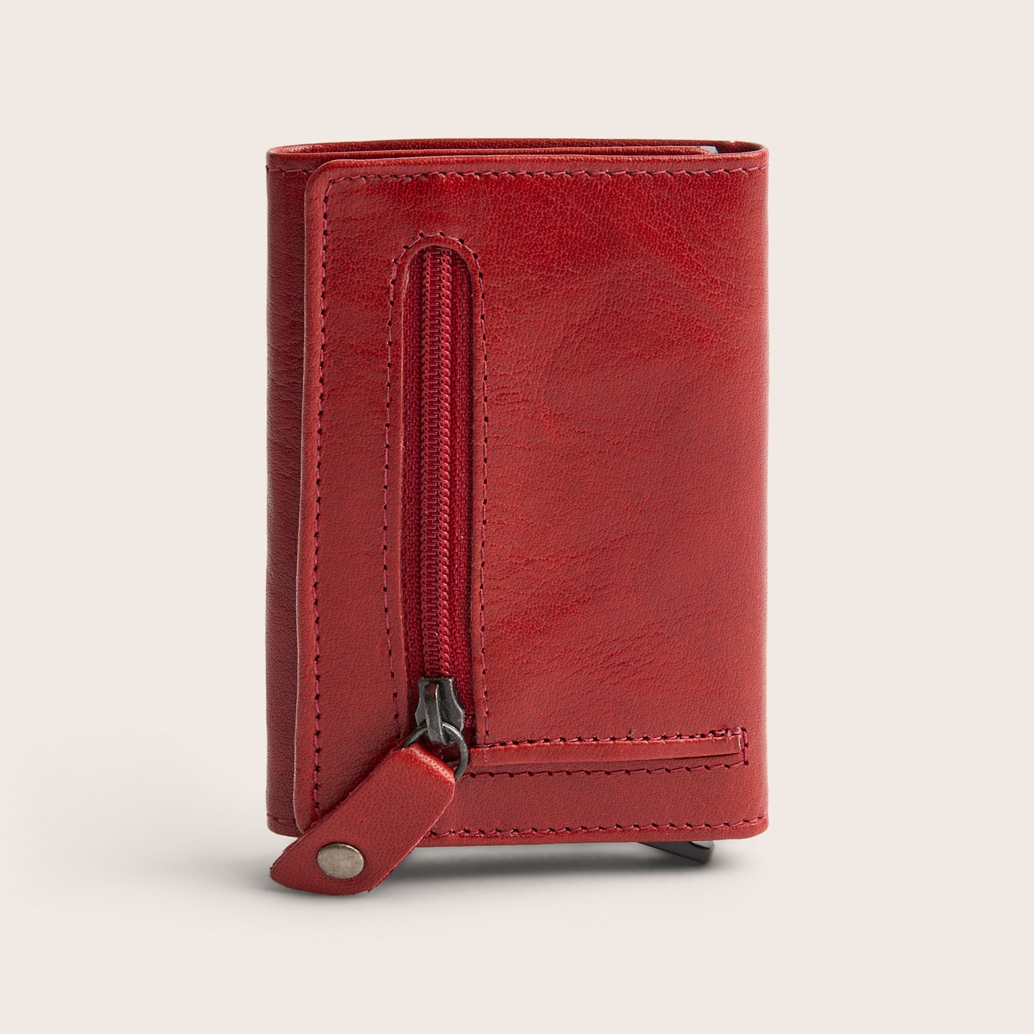 Porte-cartes en Cuir Rouge Paris