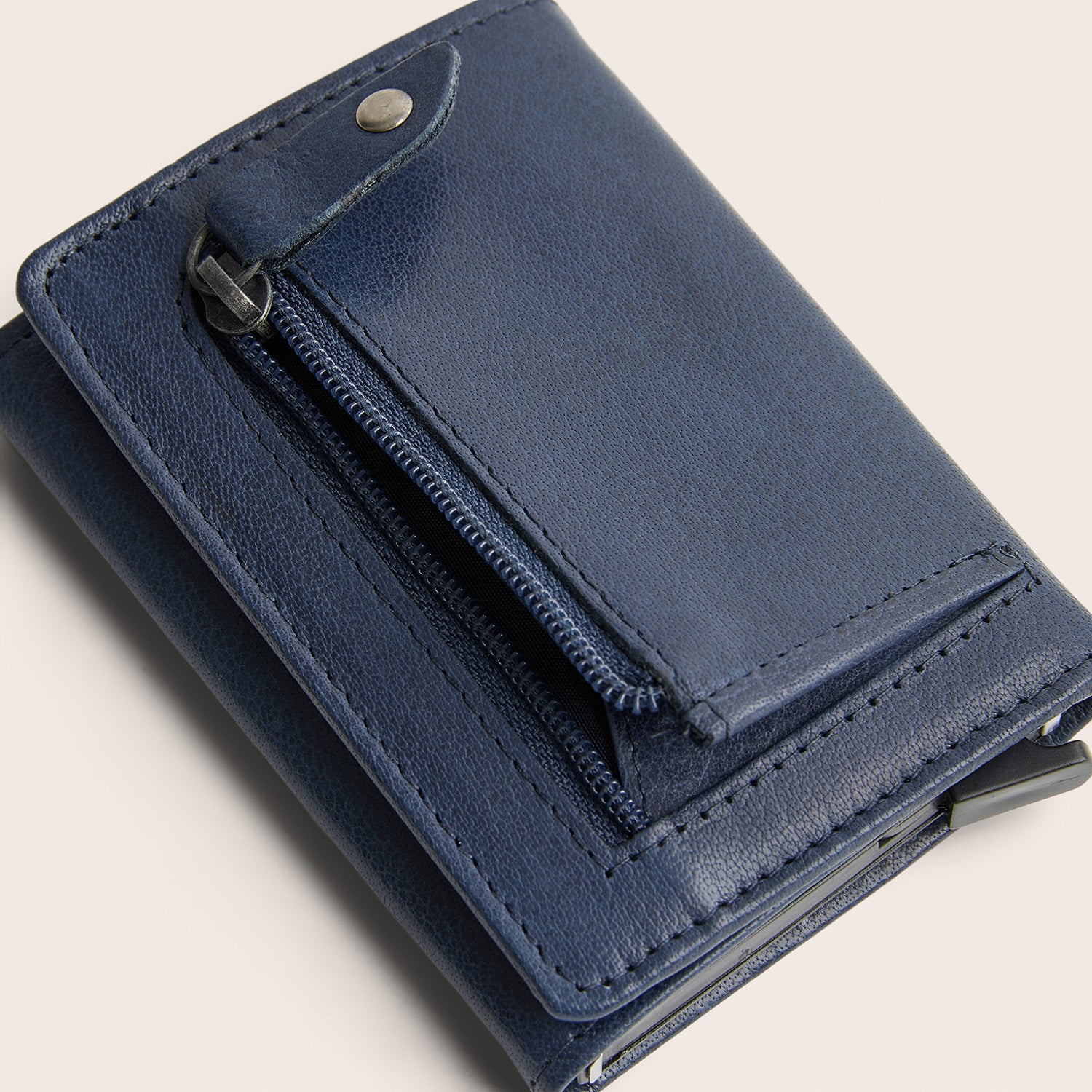Leren Pasjeshouder Navy Paris