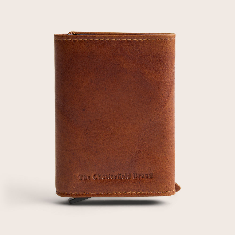 Leren Pasjeshouder Cognac Paris