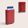 Leather Card Holder Red Paris