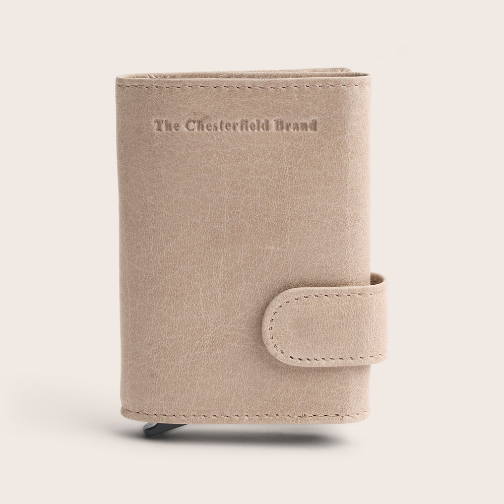 Leather Card Holder Off White Portland, front view