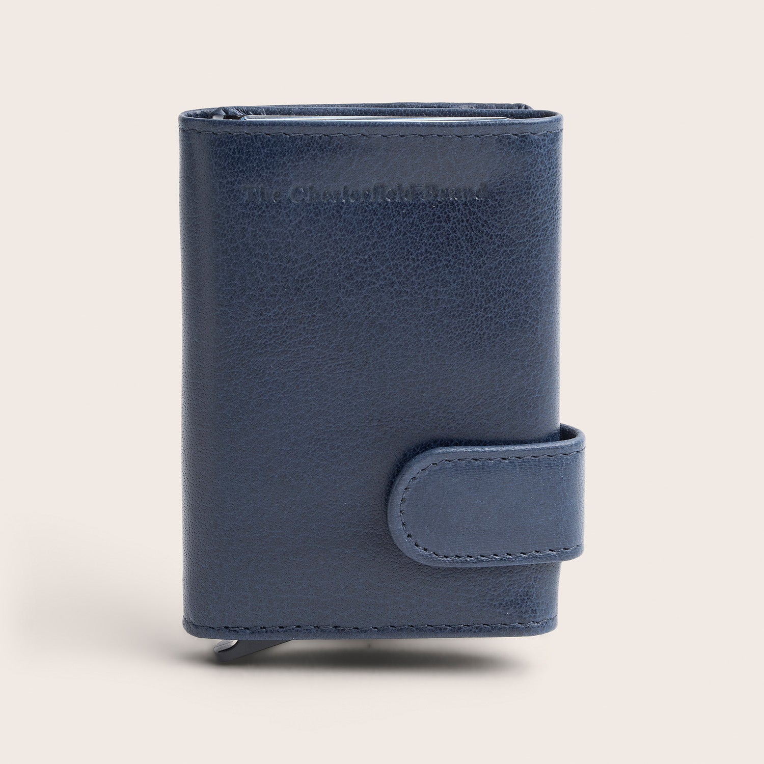 Leder Kartenetui Navy Portland