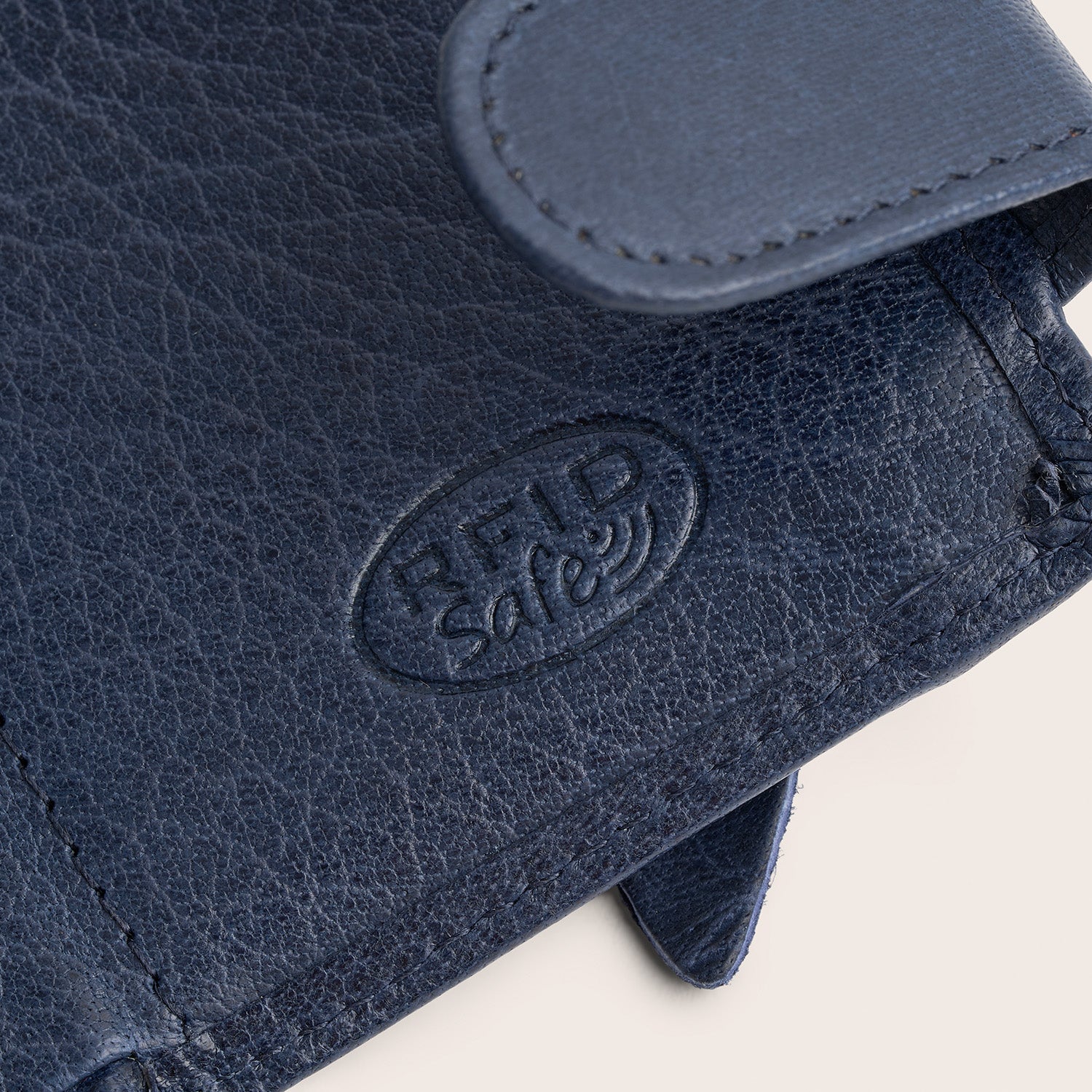 Leder Kartenetui Navy Portland