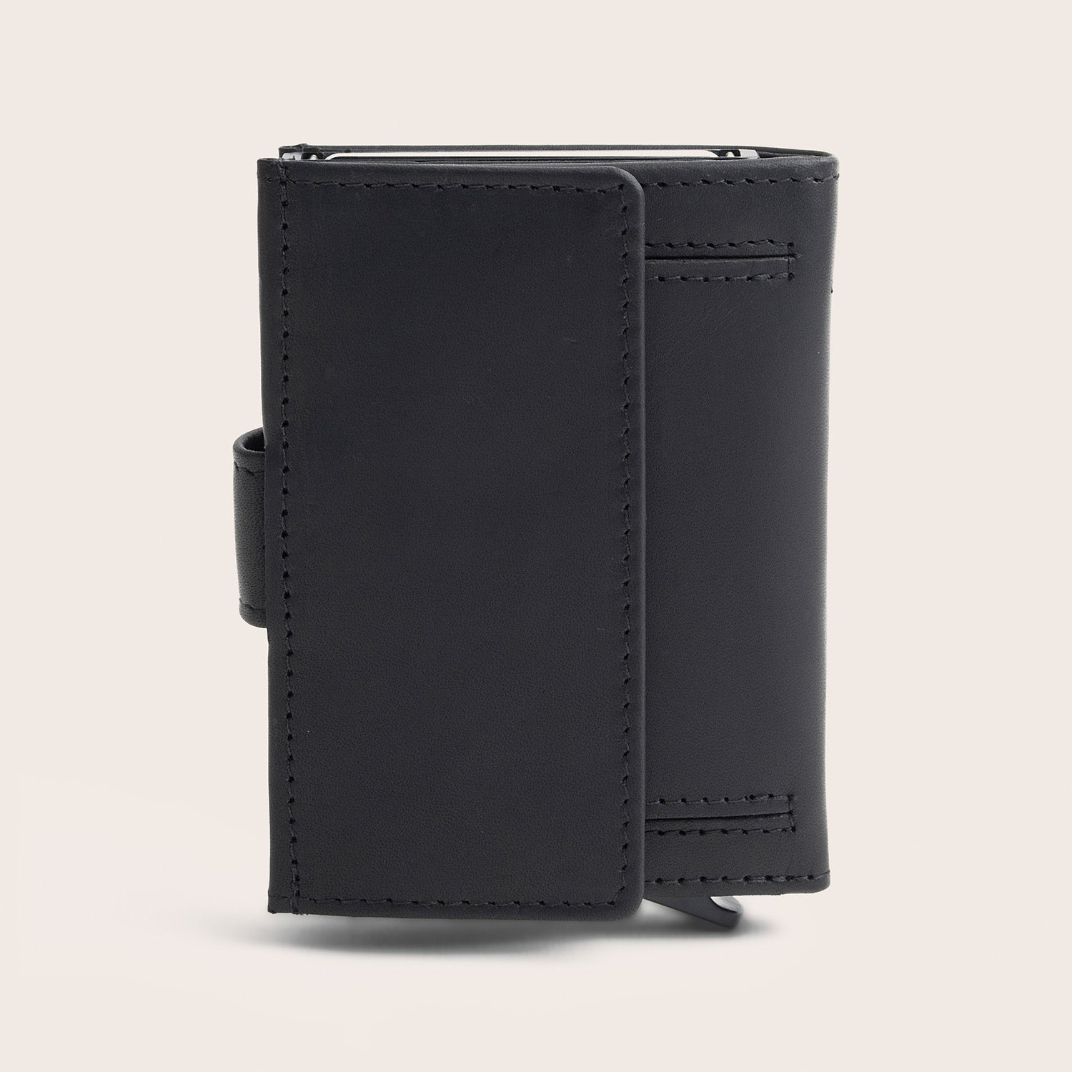Leather Wallet Black Rhodos, back view