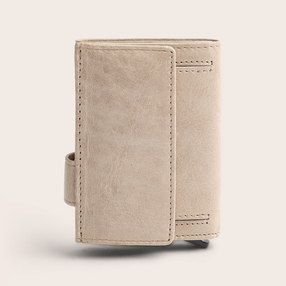 Leather Card Holder Off White Mannheim, back view