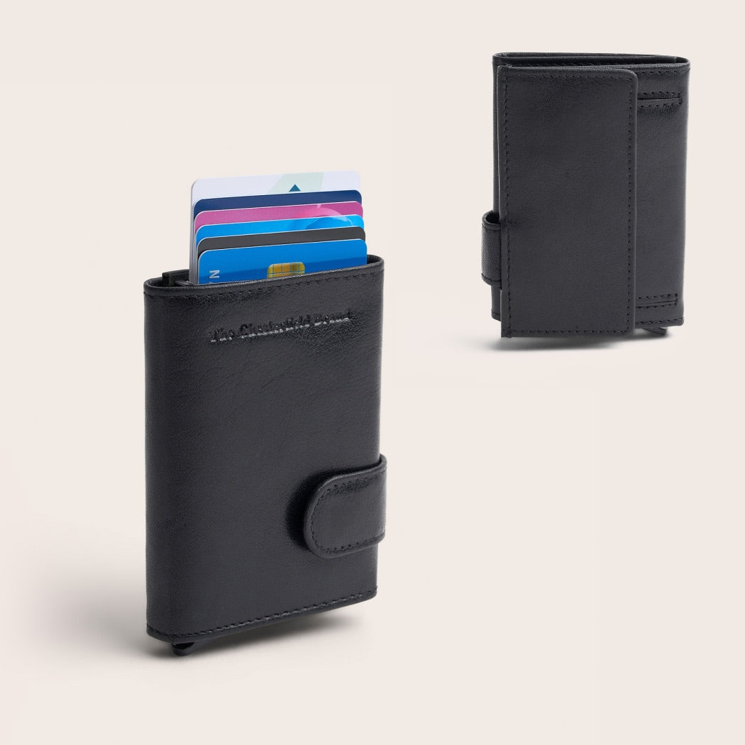 Leather Card Holder Black Mannheim
