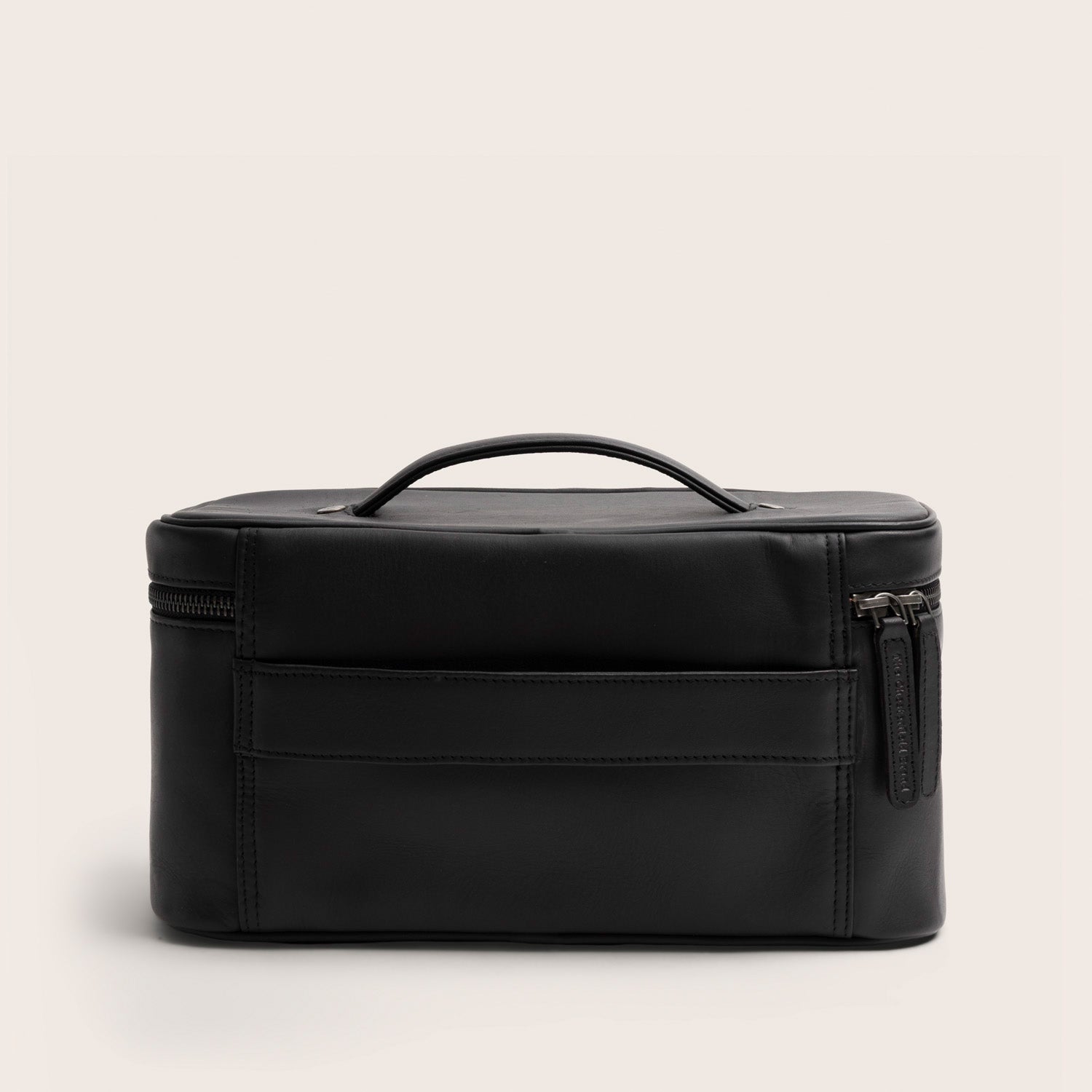 Trousse de Toilette en Cuir Noir Limone, vue de dos