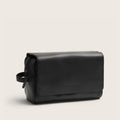 Leder Kulturtasche Schwarz Rosario
