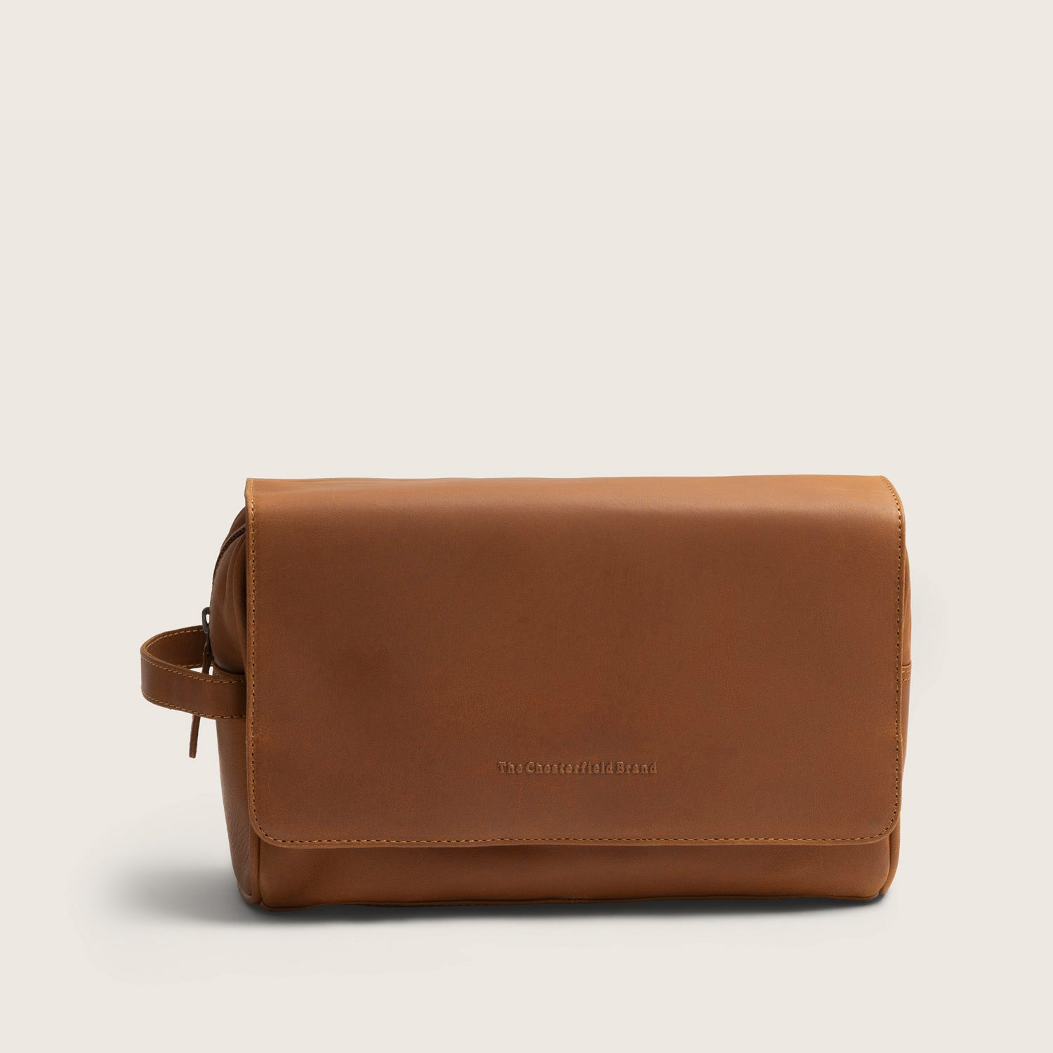 Leder Kulturtasche Cognac Rosario, Vorderansicht