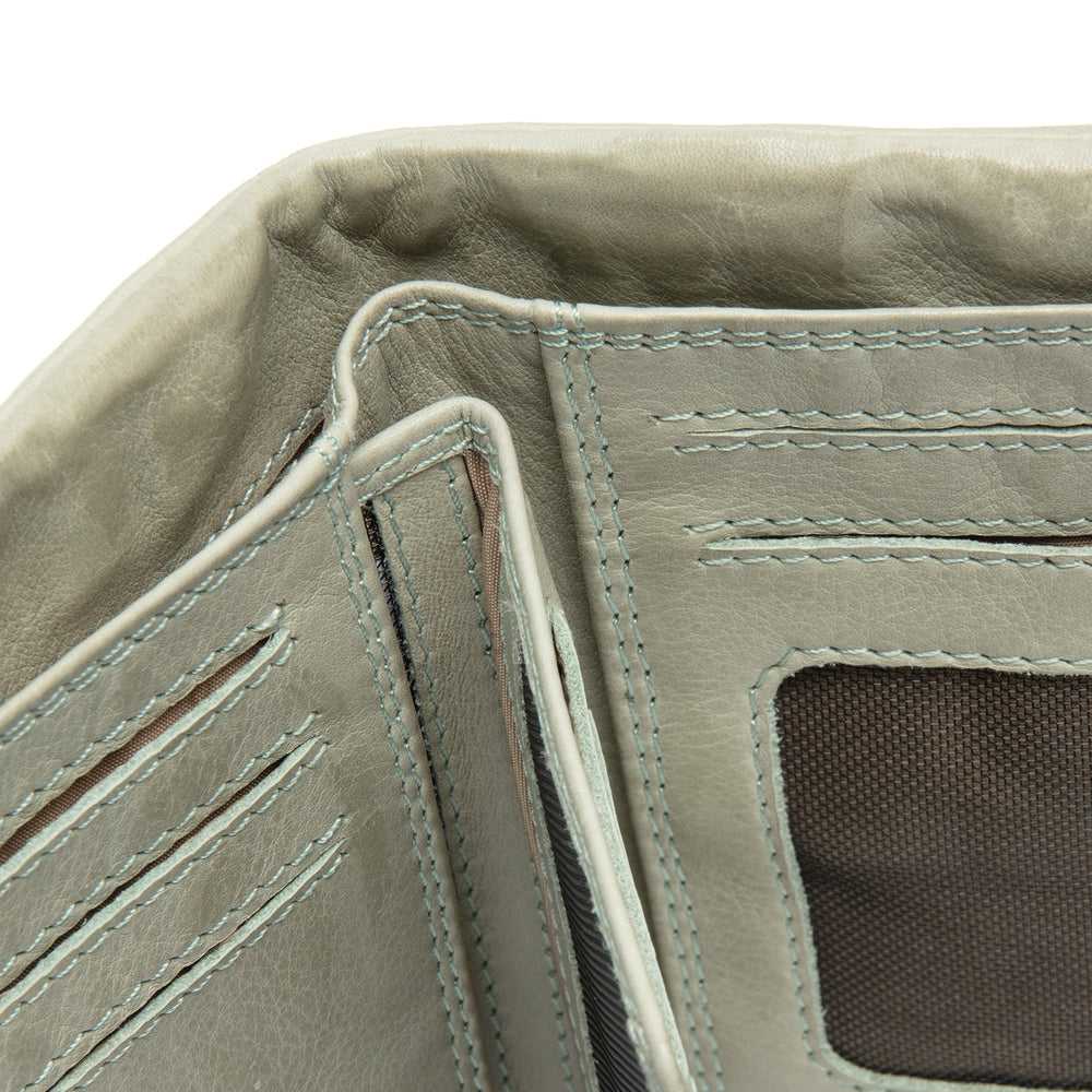 Leather Wallet Ocean Green Mavona
