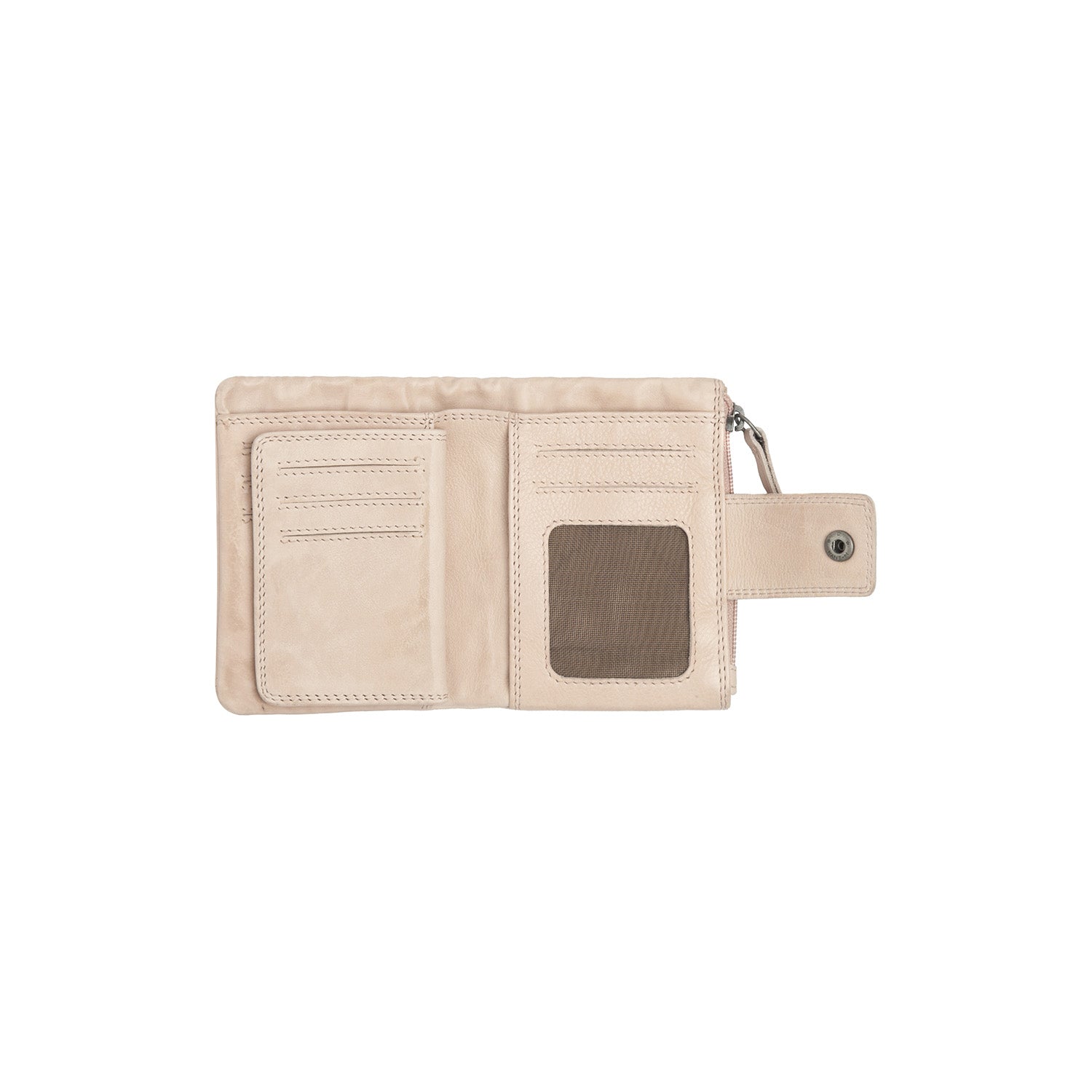 Leather Wallet Beige Mavona
