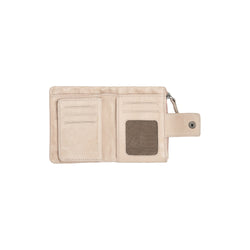 Leren Portemonnee Beige Mavona