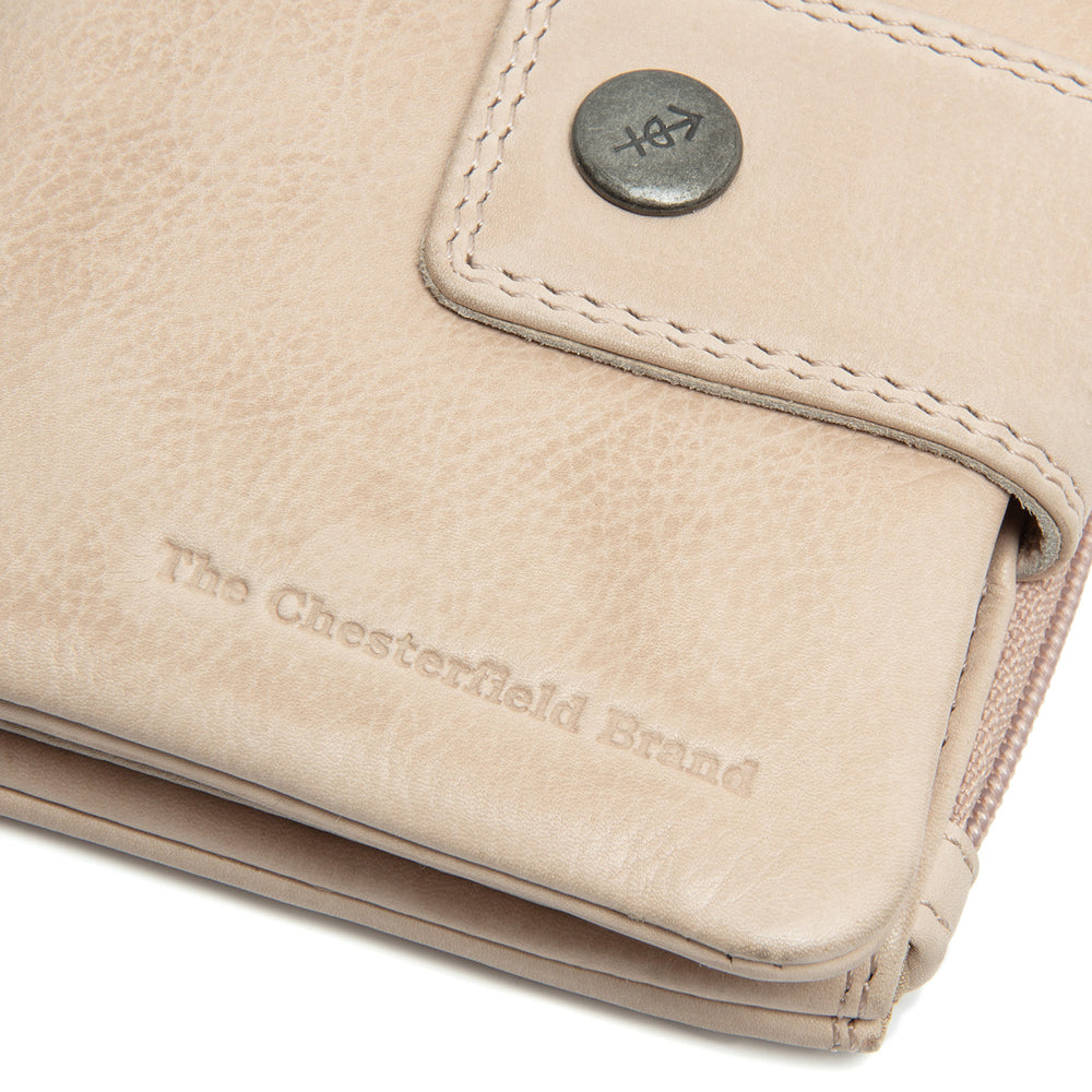 Leather Wallet Beige Mavona