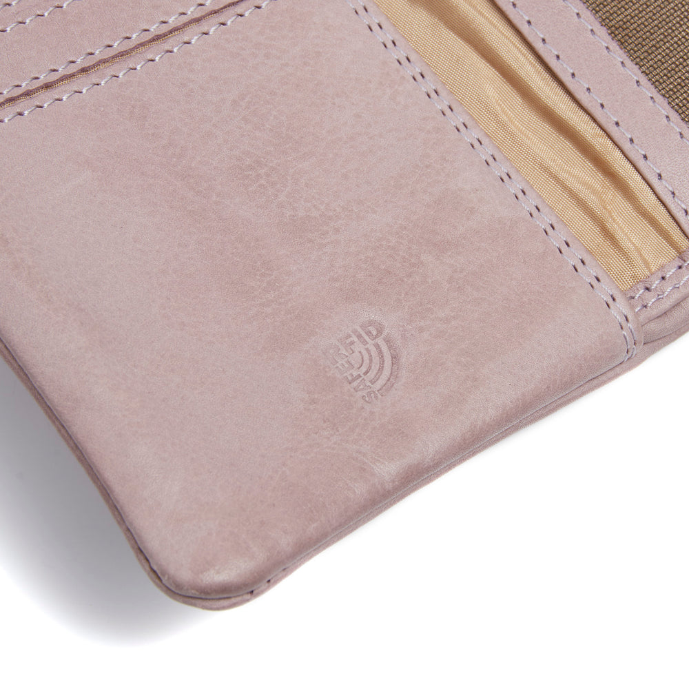 Leather Wallet Lavender Lilac Mavona