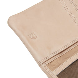 Portefeuille en Cuir Beige Fresno