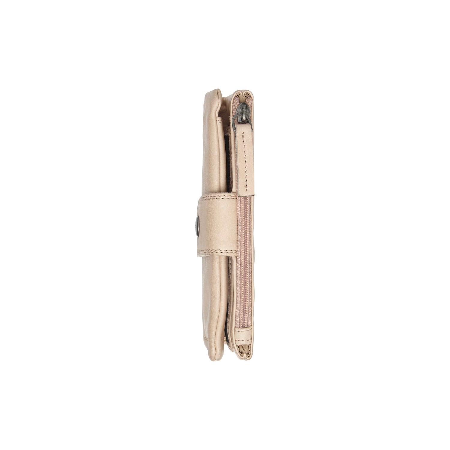 Portefeuille en Cuir Beige Fresno