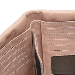 Portefeuille en Cuir Rose Vintage Fresno