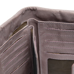 Portefeuille en Cuir Lilas Lavande Fresno