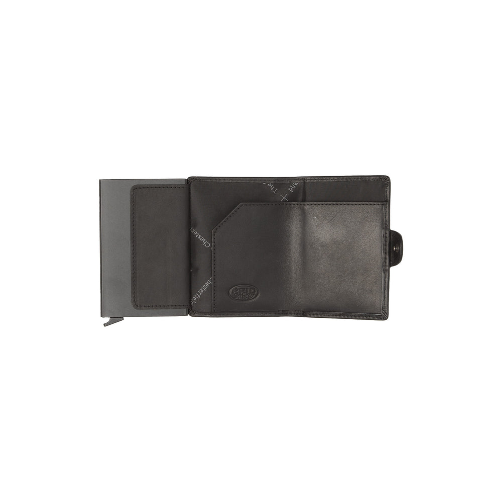 Leder Kartenetui Schwarz Lagos