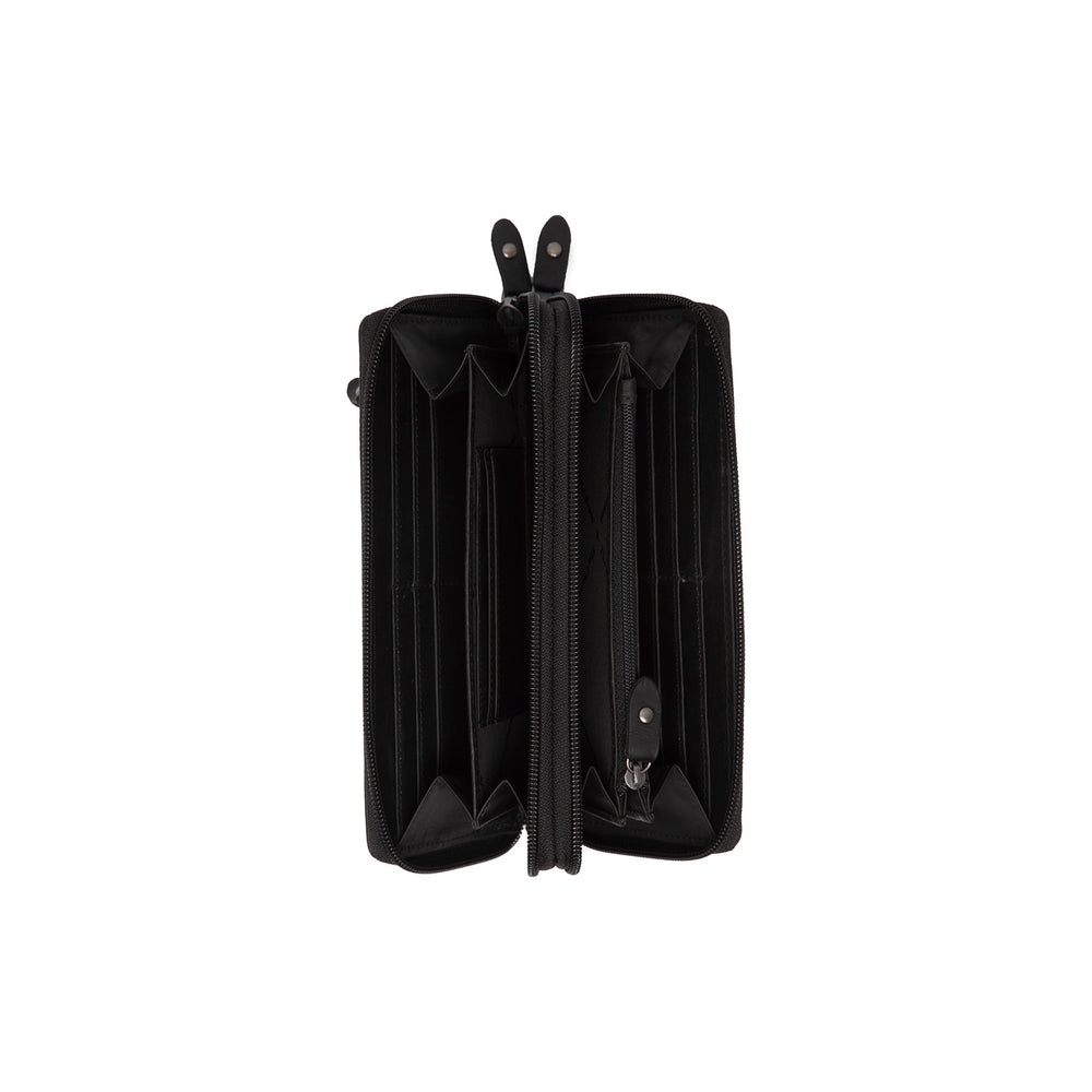 Leder Geldbörse Schwarz Hadley