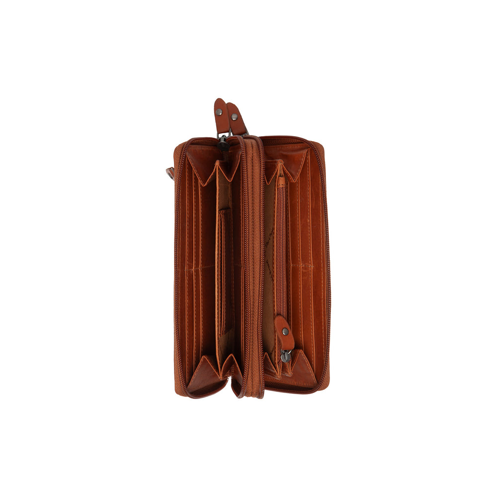 Leder Geldbörse Cognac Hadley