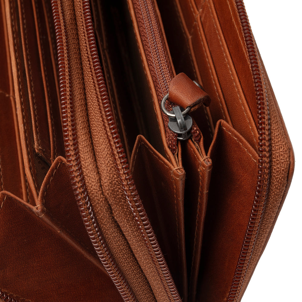 Leder Geldbörse Cognac Hadley